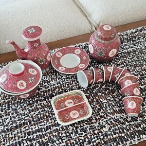 Vibrant Multicolor Tea Set